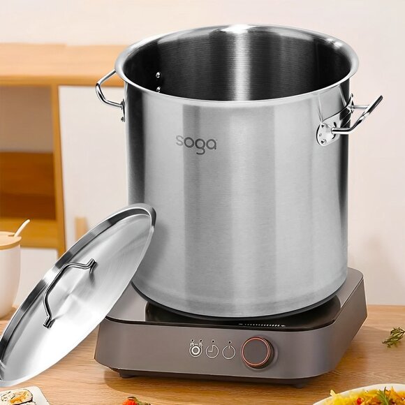 SOGA 25L Stainless Steel Stockpot – Large Heavy-Duty Cooking Pot for Soup & Stew - Picture 4 of 12
